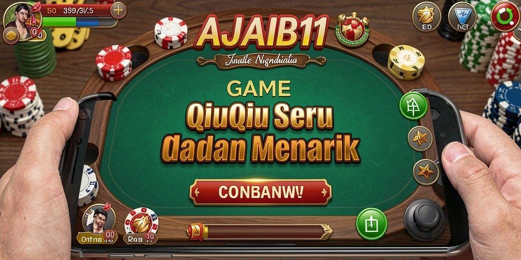 Screenshot AJAIB11 menunjukkan intensitas permainan QiuQiu yang mendebarkan.