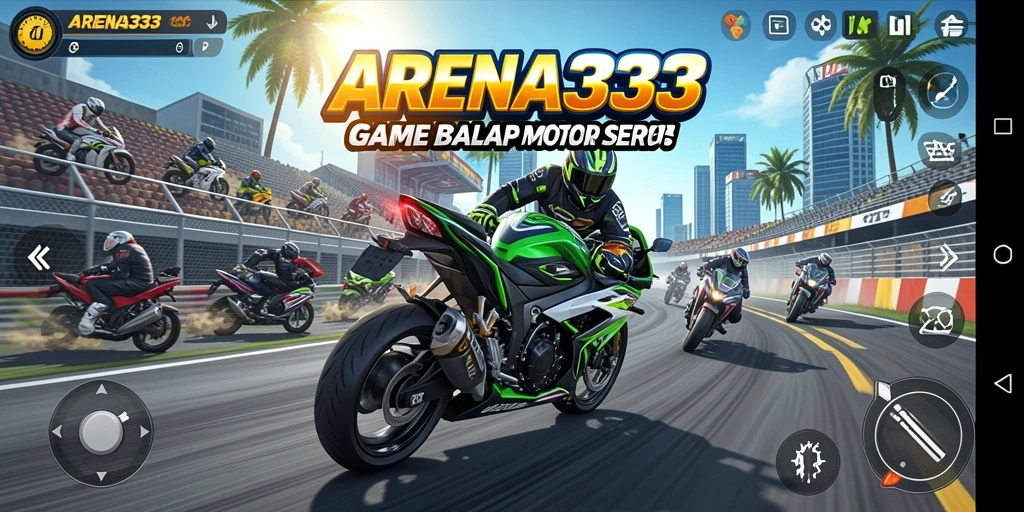 Gameplay seru balap motor dalam ARENA333.