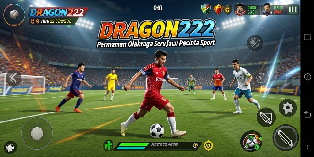 Gameplay mendebarkan dalam pertandingan olahraga yang seru.