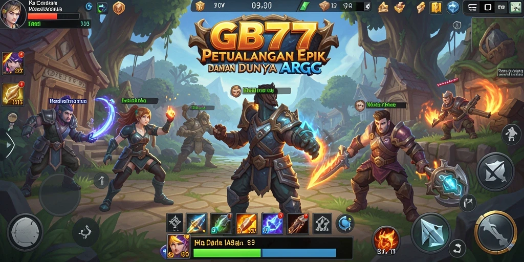 Screenshot menampilkan aksi seru di dunia ARPG GB777.