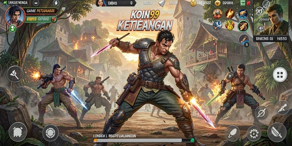 Tampilan aksi mendebarkan KOIN99 dengan gameplay TPS yang seru.