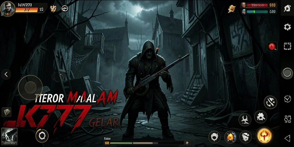 Screenshot gameplay LK777 menampilkan suasana mencekam dan menakutkan.