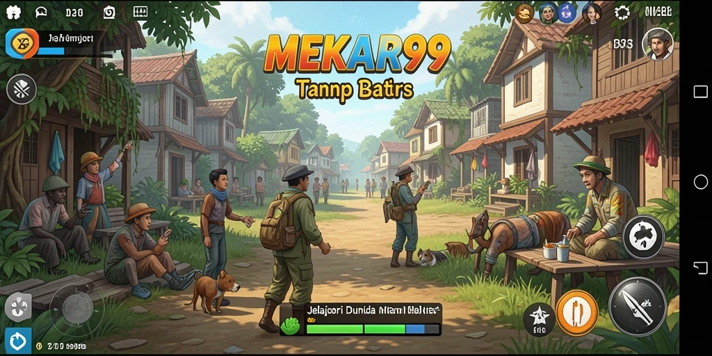 Tangkapan layar menunjukkan pengalaman gameplay Open World di MEKAR99.