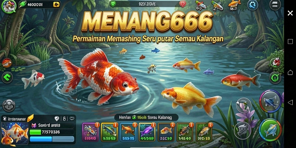 Gameplay MENANG666 yang menampilkan proses memancing yang seru dan menantang.
