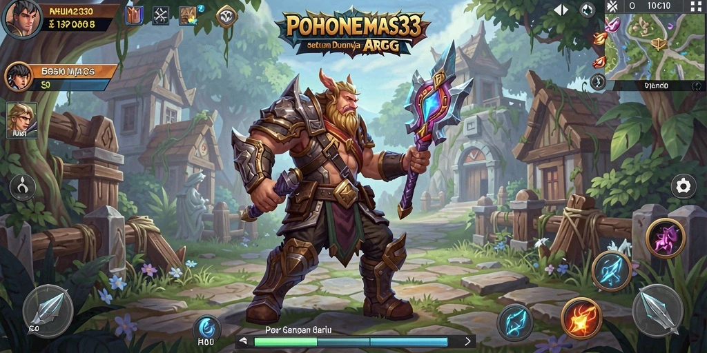 Tangkapan layar gameplay ARPG dari POHONEMAS33 yang menampilkan aksi seru.