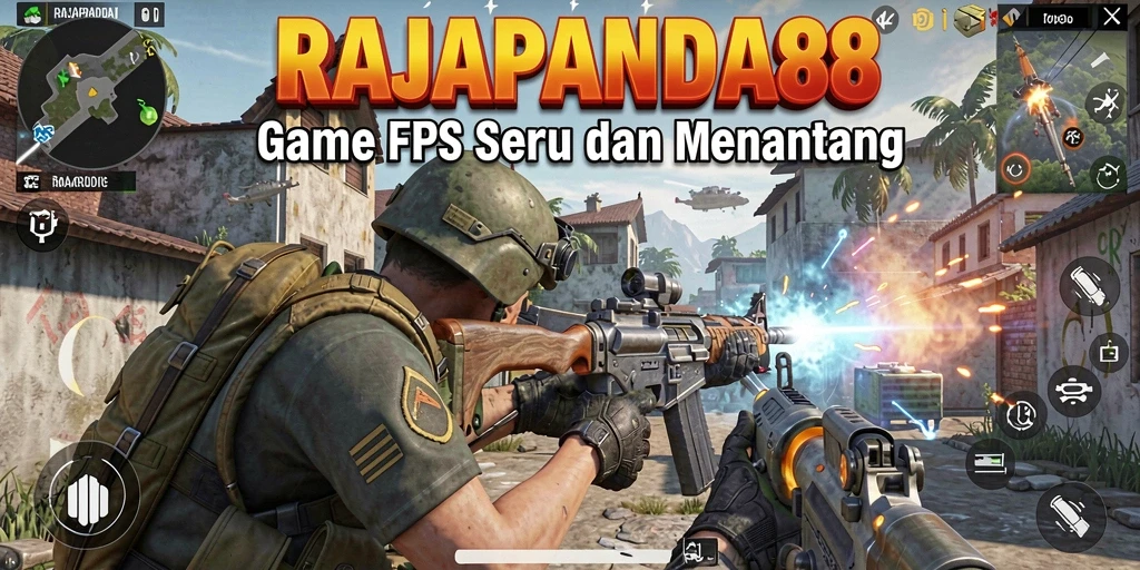 Screenshot gameplay RAJAPANDA88 menampilkan aksi tembak-menembak yang intens dan mendebarkan.