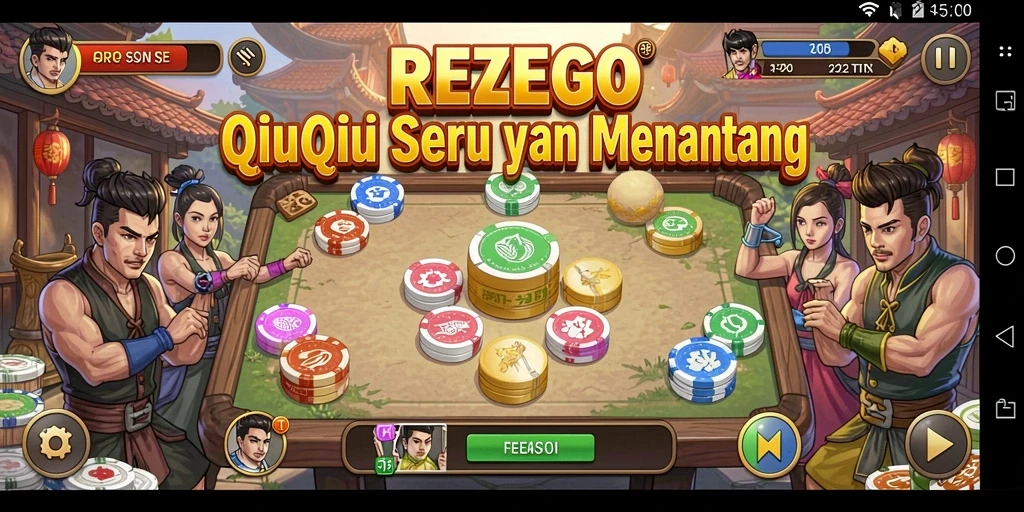 Tampilan gameplay seru dari REZEGO saat bermain QiuQiu.