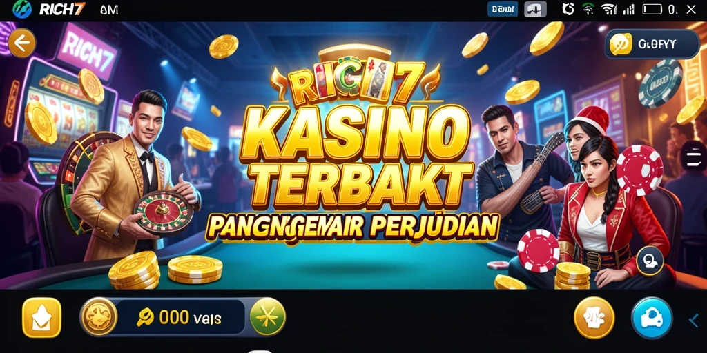 Menampilkan gameplay seru dari permainan kasino RICH7.