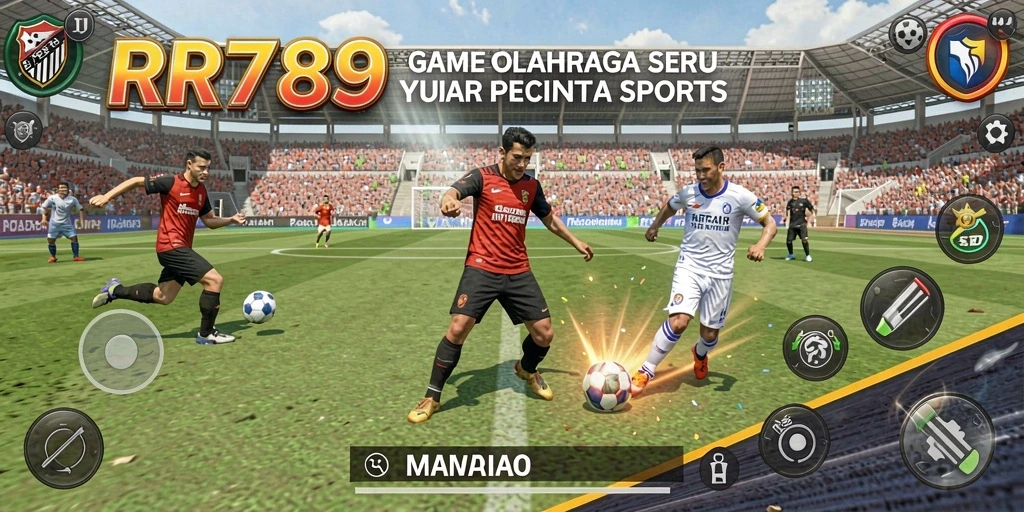 Screenshot menampilkan aksi seru dalam pertandingan olahraga di RR789.