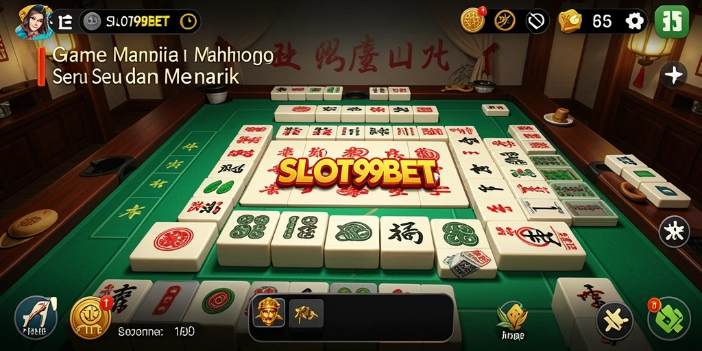 Tampilan gameplay menarik dalam permainan Mahjong SLOT99BET.