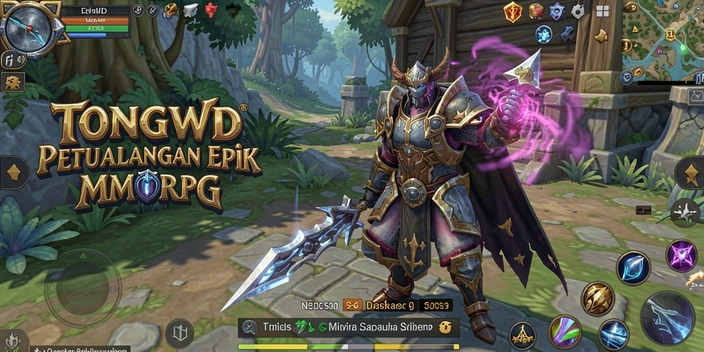 Tampilan gameplay menarik di dunia fantasi TONGWD.