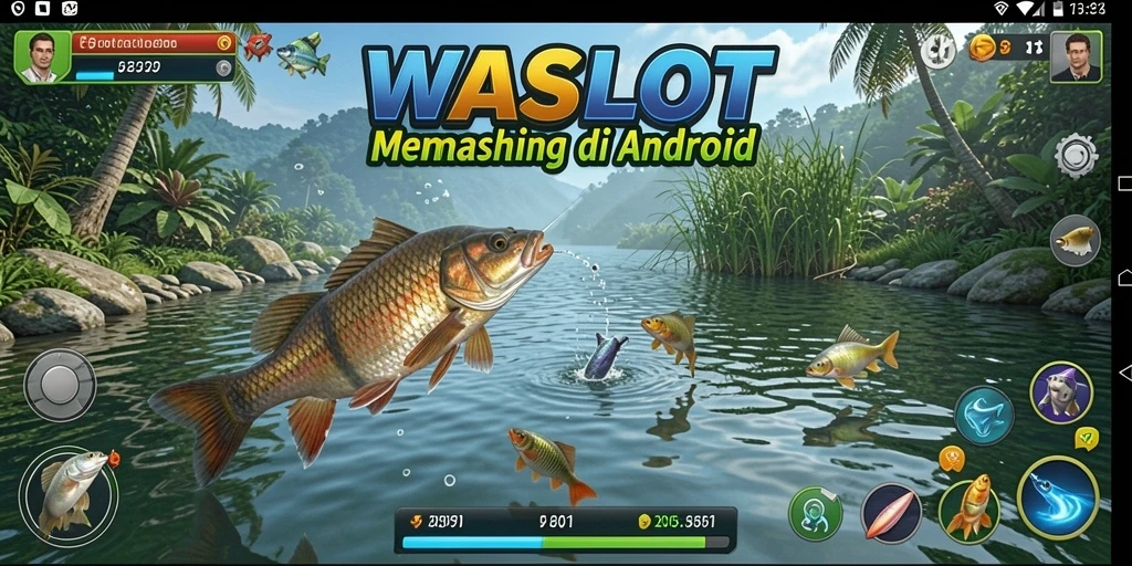 Screenshot gameplay WASLOT menampilkan pengalaman memancing yang seru dan realistis.